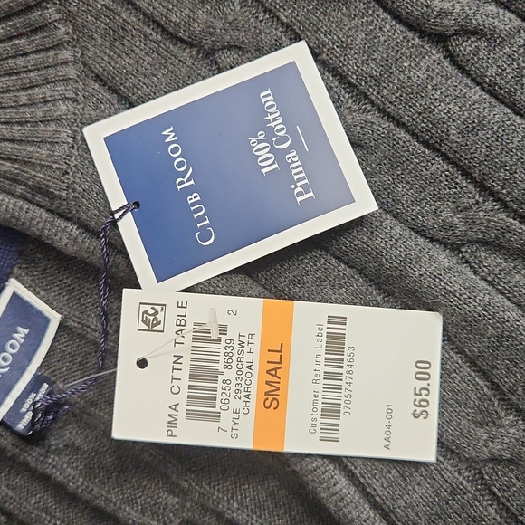CLUB ROOM MENS SWEATER 100% PRIMA COTTON SIZE S - Picture 6 of 9
